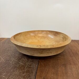 Woodpecker‎ Wood Ware Bowl Hand Made Japan Vintage Wooden Serving Bowl Decor